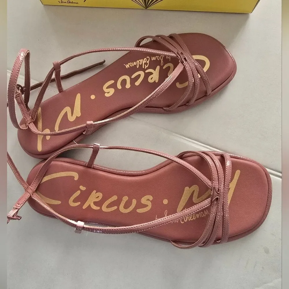 Circus NY by Sam Edelman Olana Strappy Flat Sandals Size 9 In Berry Blush